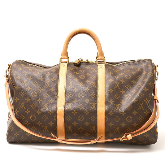 Louis Vuitton Monogram Canvas Leather Keepall Bandouliere 50 Bag