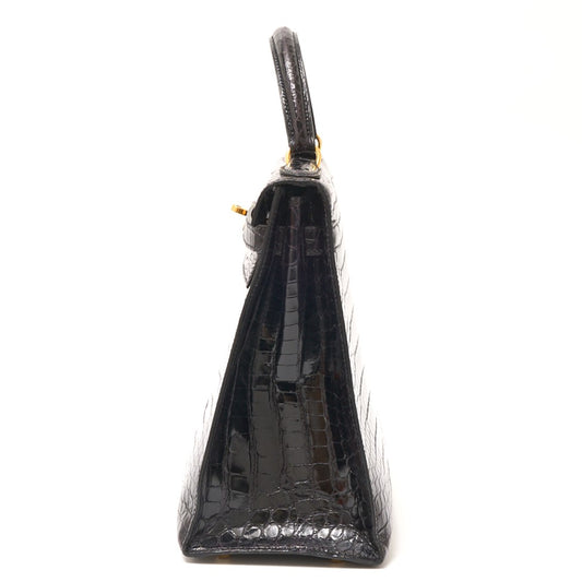Hermes Kelly 32 Handbag Black Gold