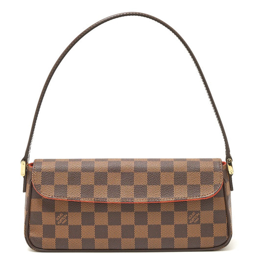 Louis Vuitton Damier Ebene Leather Handbag