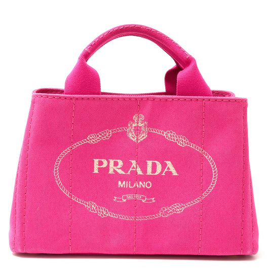 Prada Mini Canapa Canvas Saffiano Leather Bag