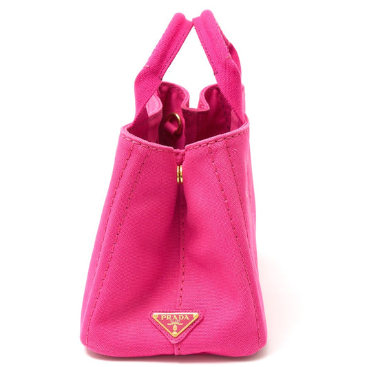 Prada Mini Canapa Canvas Saffiano Leather Bag