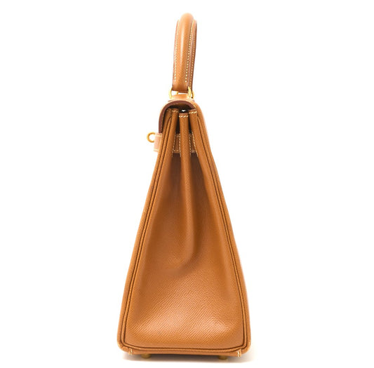 Hermes Kelly 32 Handbag Brown
