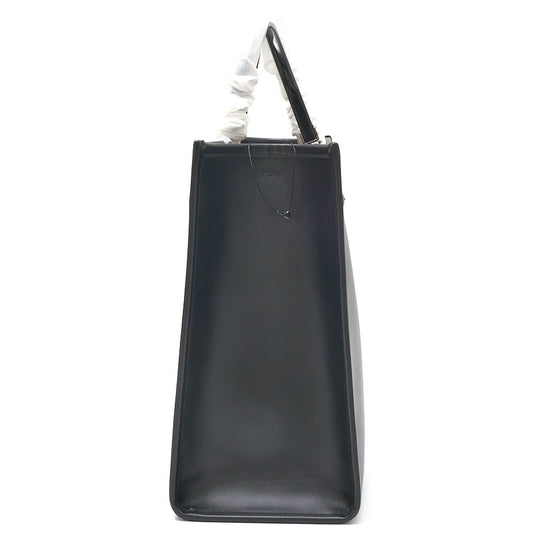 Fendi Sunshine Medium Leather Tote Black/White