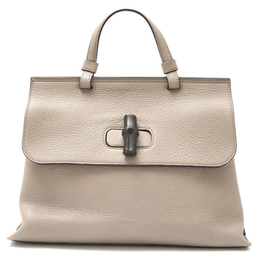 Gucci Bamboo Daily Medium Leather Top Handle Bag