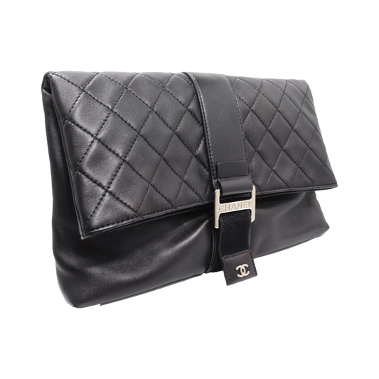 Chanel Lambskin Matelasse Folded Clutch Bag