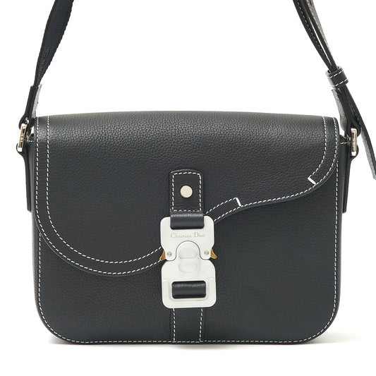 Dior Saddle Flap Messenger Bag Small Black