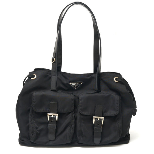 Prada Nylon Leather Tote Bag BR3257