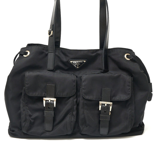 Prada Nylon Leather Tote Bag BR3257