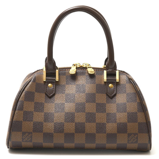 Louis Vuitton Damier Ebene Canvas Leather Mini Handbag