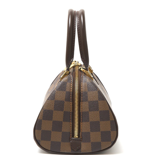 Louis Vuitton Damier Ebene Canvas Leather Mini Handbag