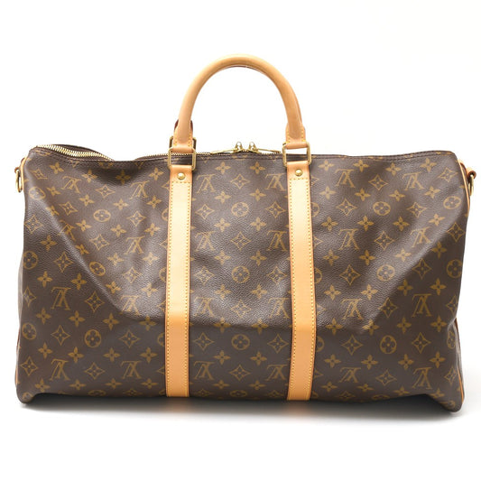Louis Vuitton Monogram Canvas Leather Keepall Bandouliere 50 Bag