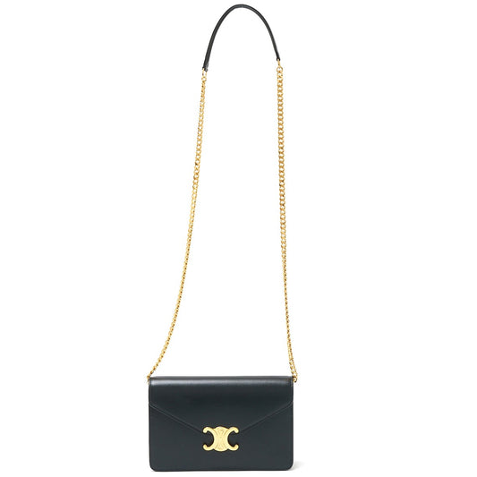 Celine Calfskin Chain Wallet Crossbody Bag