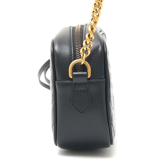 Gucci GG Marmont Quilted Mini Bag Chevron Leather