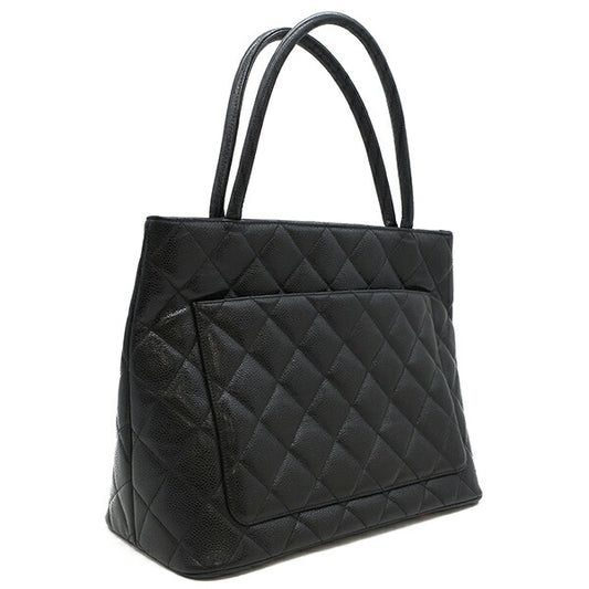 Chanel Caviar Skin Vintage Tote Bag Black
