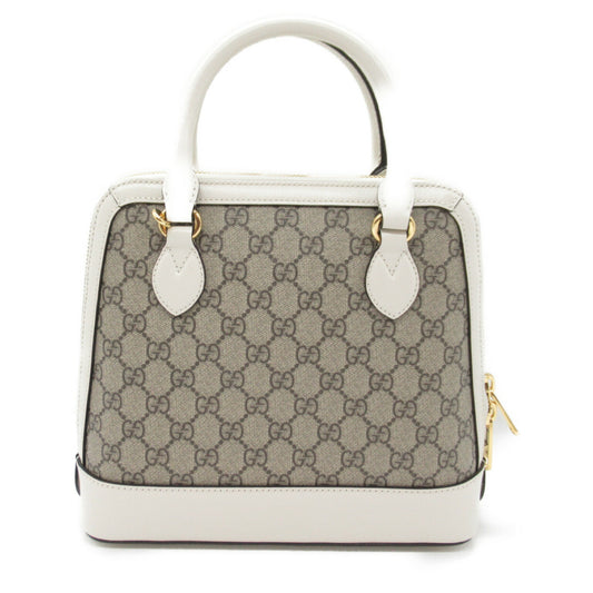 Gucci Leather PVC Coated Canvas 2way Shoulder Bag