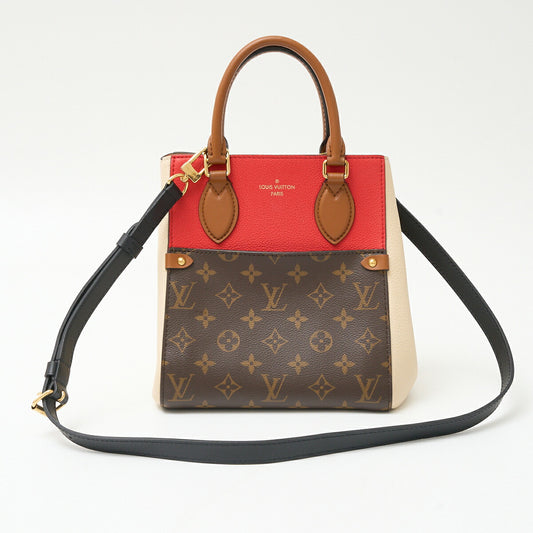 Louis Vuitton Monogram Canvas Leather Fold Tote PM