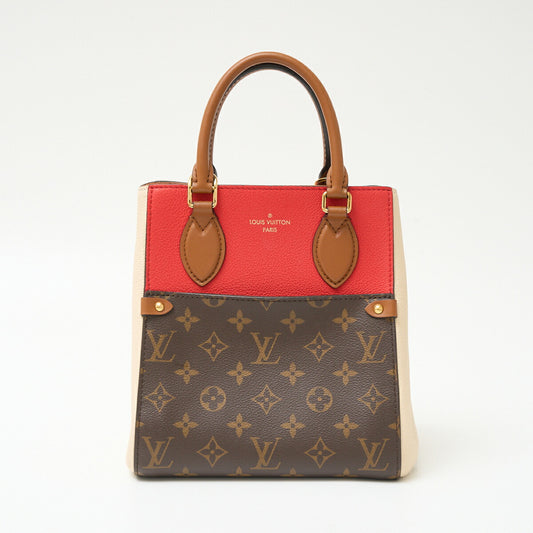 Louis Vuitton Monogram Canvas Leather Fold Tote PM