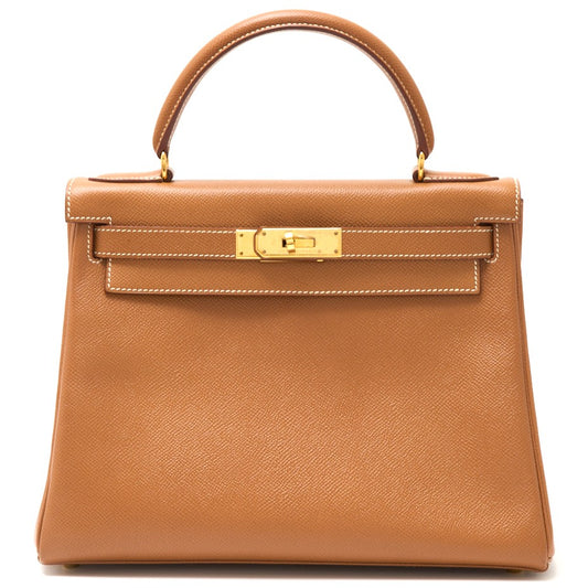 Hermes Kelly 28 Handbag Brown