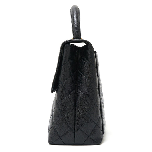 Chanel Caviar Skin Matelasse 30 Top Handle Bag