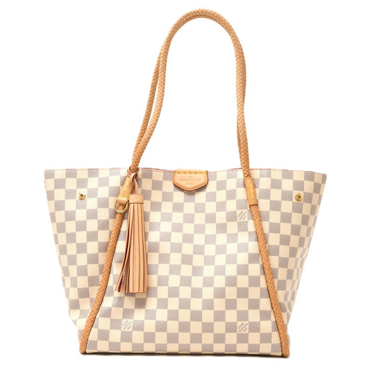 Louis Vuitton Damier Azur Leather Tote N44027