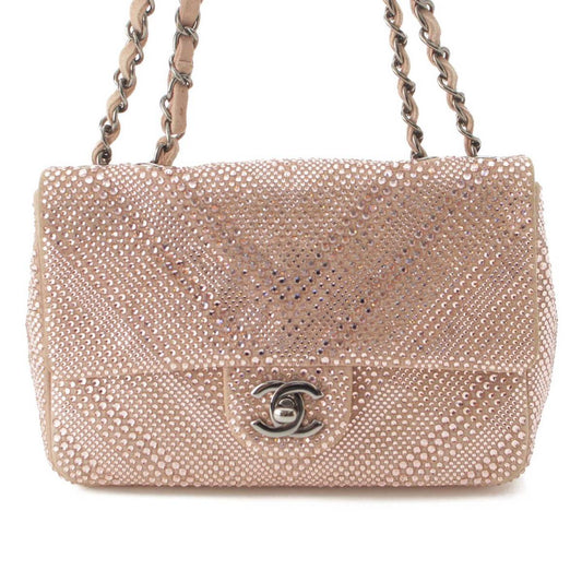 Chanel Suede Chevron Chain Shoulder Bag