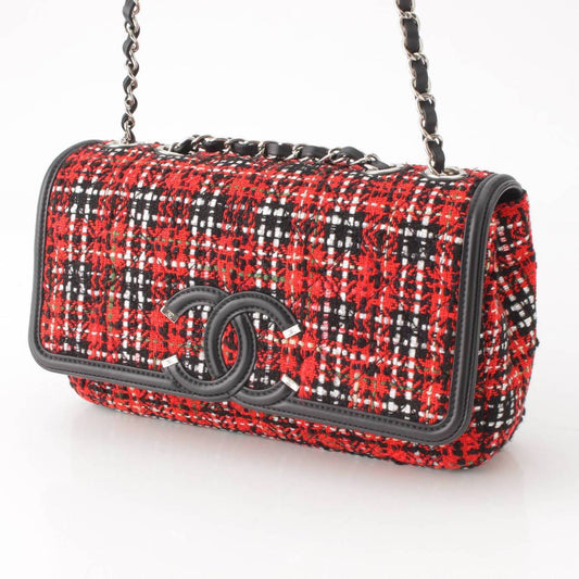 Chanel Tweed Filigree Chain Shoulder Bag A93341