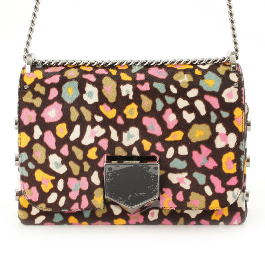 Jimmy Choo Lockett Leopard Chain Shoulder Bag