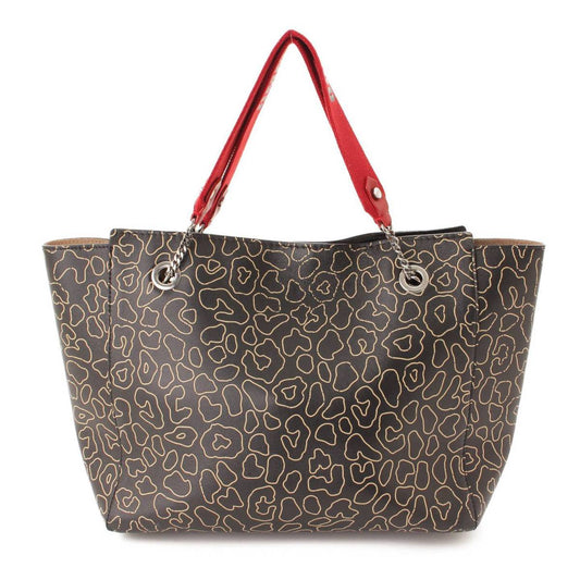 Jimmy Choo Leopard Leather Chain Tote Bag