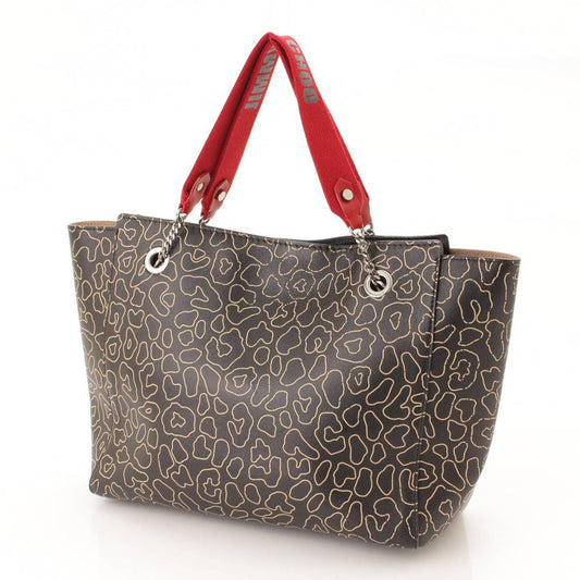 Jimmy Choo Leopard Leather Chain Tote Bag