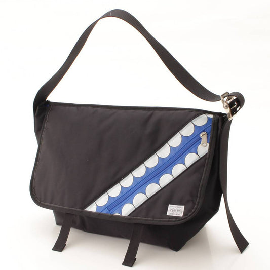 PORTER Men's Shoulder Messenger Bag Black Blue