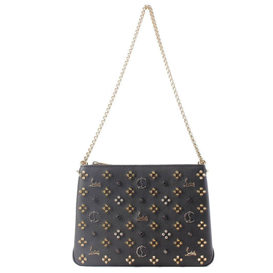 Christian Louboutin Trilby Triple Gusset Spike Studs Shoulder Bag