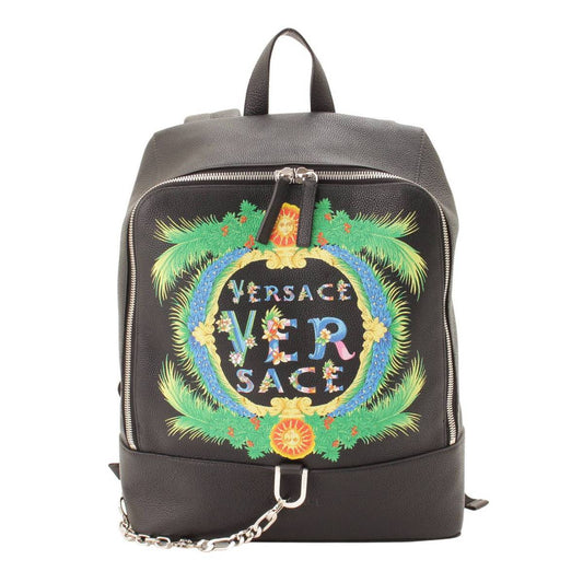 Versace Medusa Chain Leather Backpack