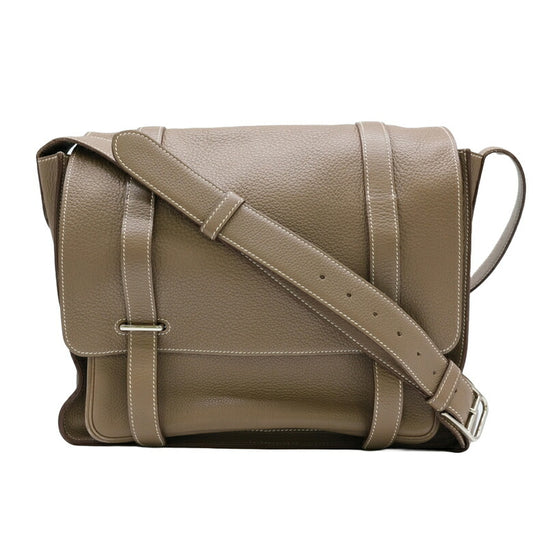 Hermes Steve Bessas 35 Leather Messenger Bag