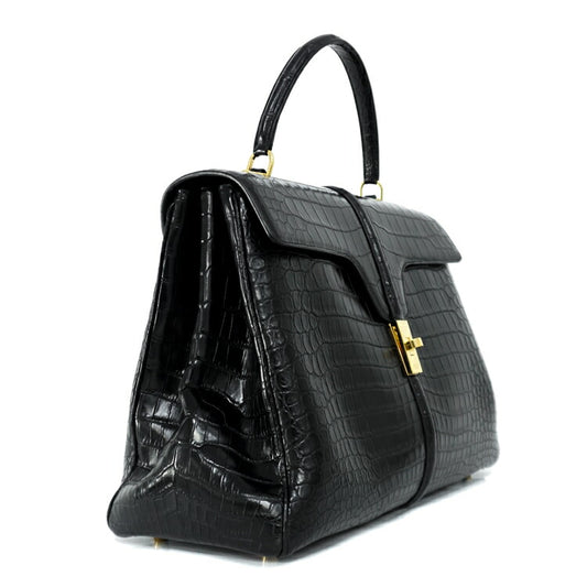 Celine Crocodile Leather 16 Large Handbag