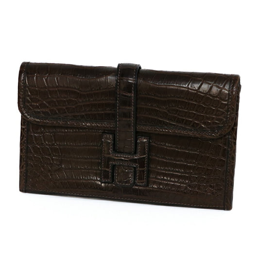 Hermes Crocodile Leather Jige Mini Clutch Bag