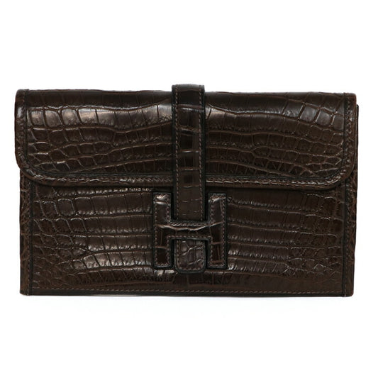 Hermes Crocodile Leather Jige Mini Clutch Bag