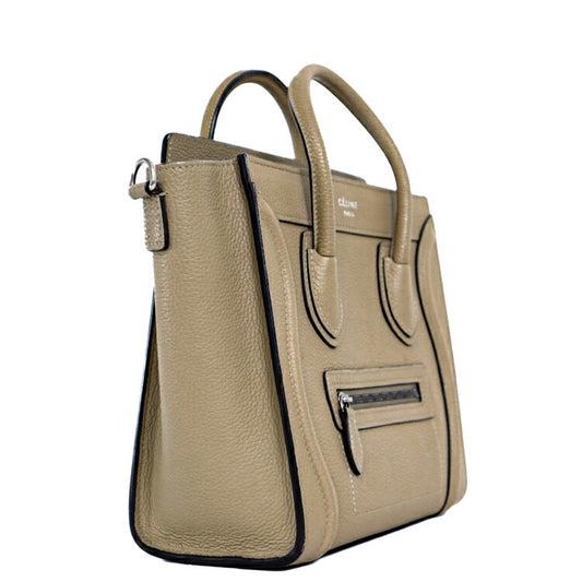 Celine Luggage Nano Shopper Leather Handbag