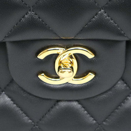 Chanel Lambskin Double Flap Shoulder Bag