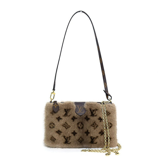 Louis Vuitton Monogram Mink Leather Shoulder Bag