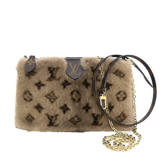 Louis Vuitton Monogram Mink Leather Shoulder Bag