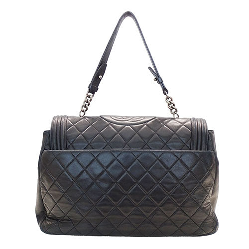 Chanel Boy Lambskin Shoulder Bag Black