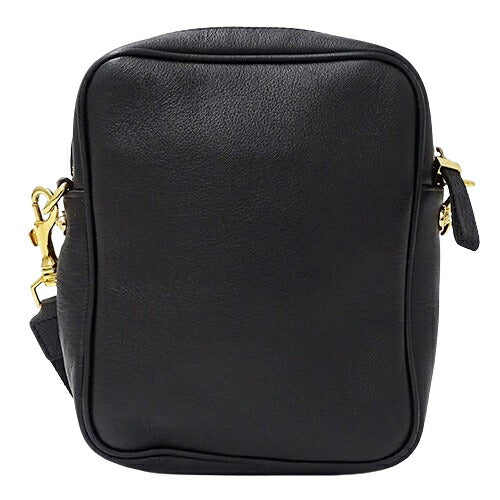 Versace Medusa Leather Shoulder Bag Black