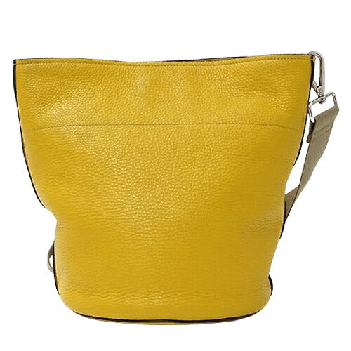 Prada Leather Shoulder Bag Yellow 1BE012