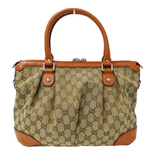 Gucci GG Canvas Leather 2way Handbag