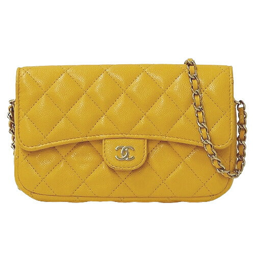 Chanel Caviar Skin Matelasse Chain Wallet