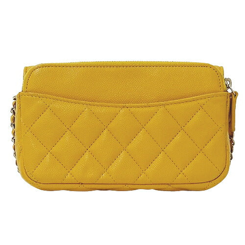 Chanel Caviar Skin Matelasse Chain Wallet
