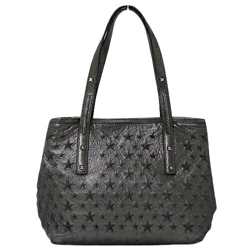 Jimmy Choo Suede Tote Bag Metallic Gray