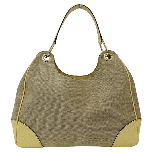 Gucci Canvas Shima Leather Shoulder Bag