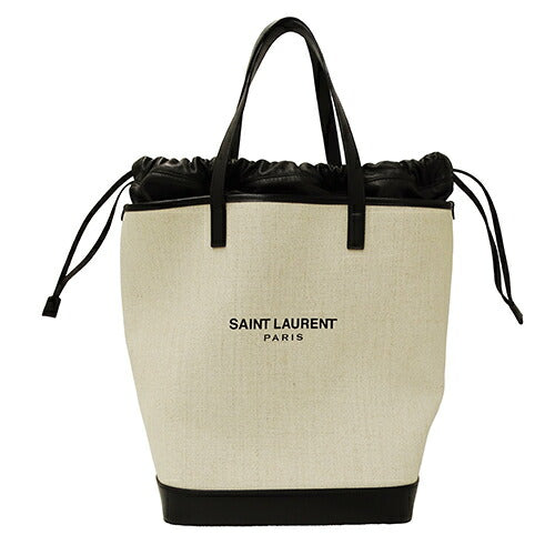 Yves Saint Laurent Coated Canvas Teddy Tote Bag