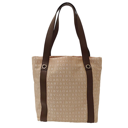 Bvlgari Canvas Logo Mania Tote Bag
